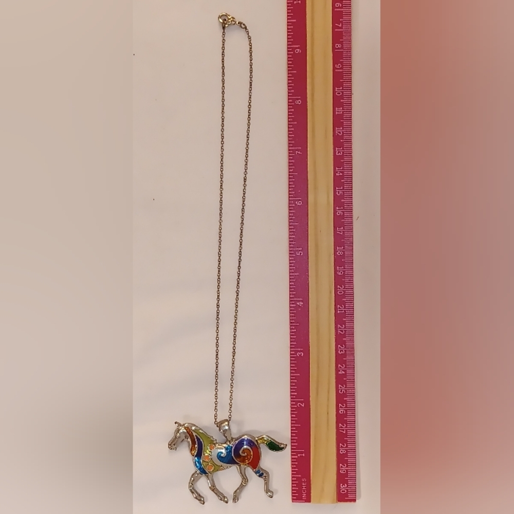 𝑪𝒐𝒍𝒐𝒓𝒇𝒖𝒍 𝑬𝒏𝒂𝒎𝒆𝒍 𝑯𝒐𝒓𝒔𝒆 𝑷𝒆𝒏𝒅𝒂𝒏𝒕 𝑺𝒊𝒍𝒗𝒆𝒓 𝑵𝒆𝒄𝒌𝒍 - Picture 5 of 6